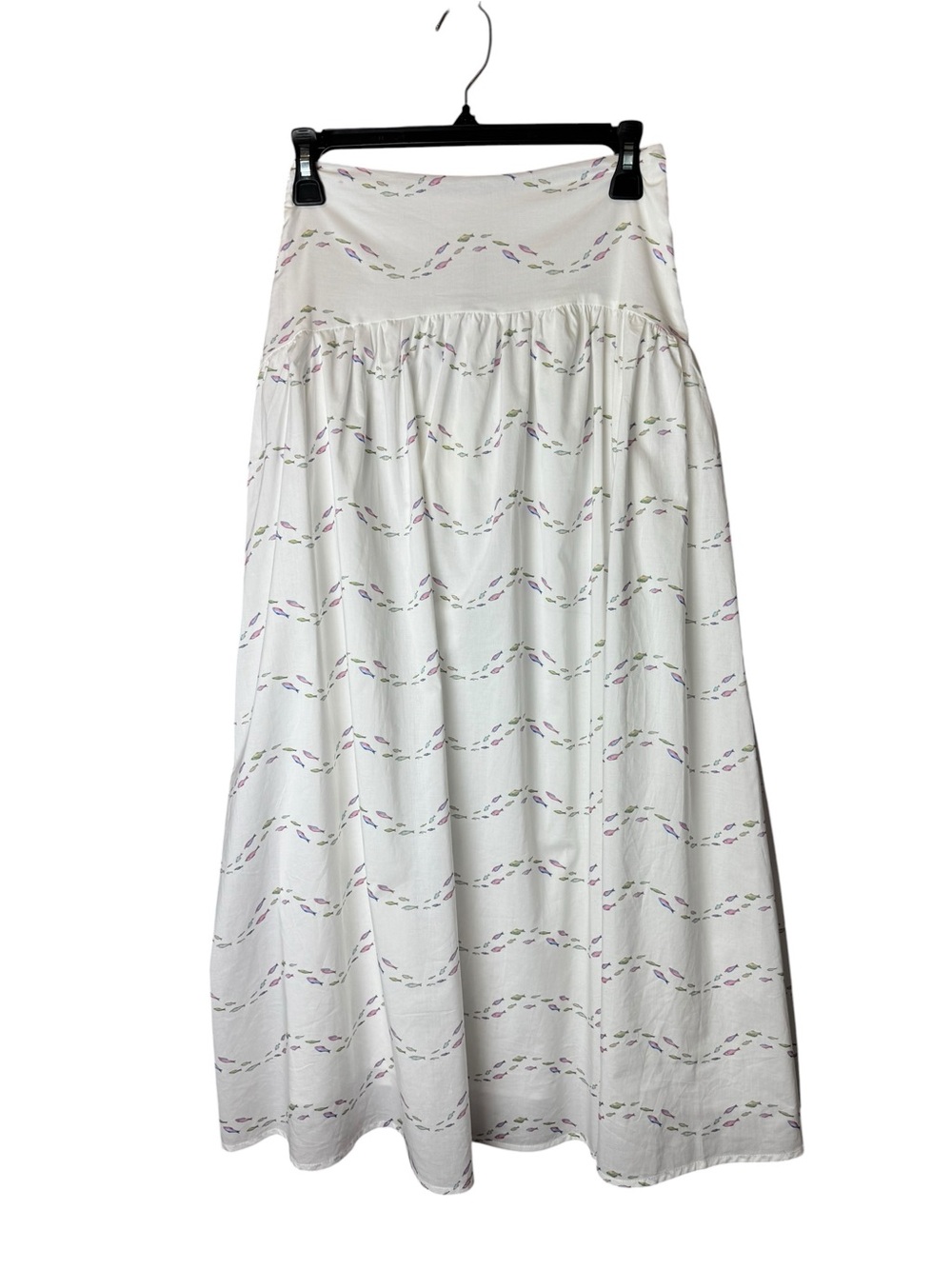 Georgie Sardine Printed Drop Waist Poplin Maxi Skirt